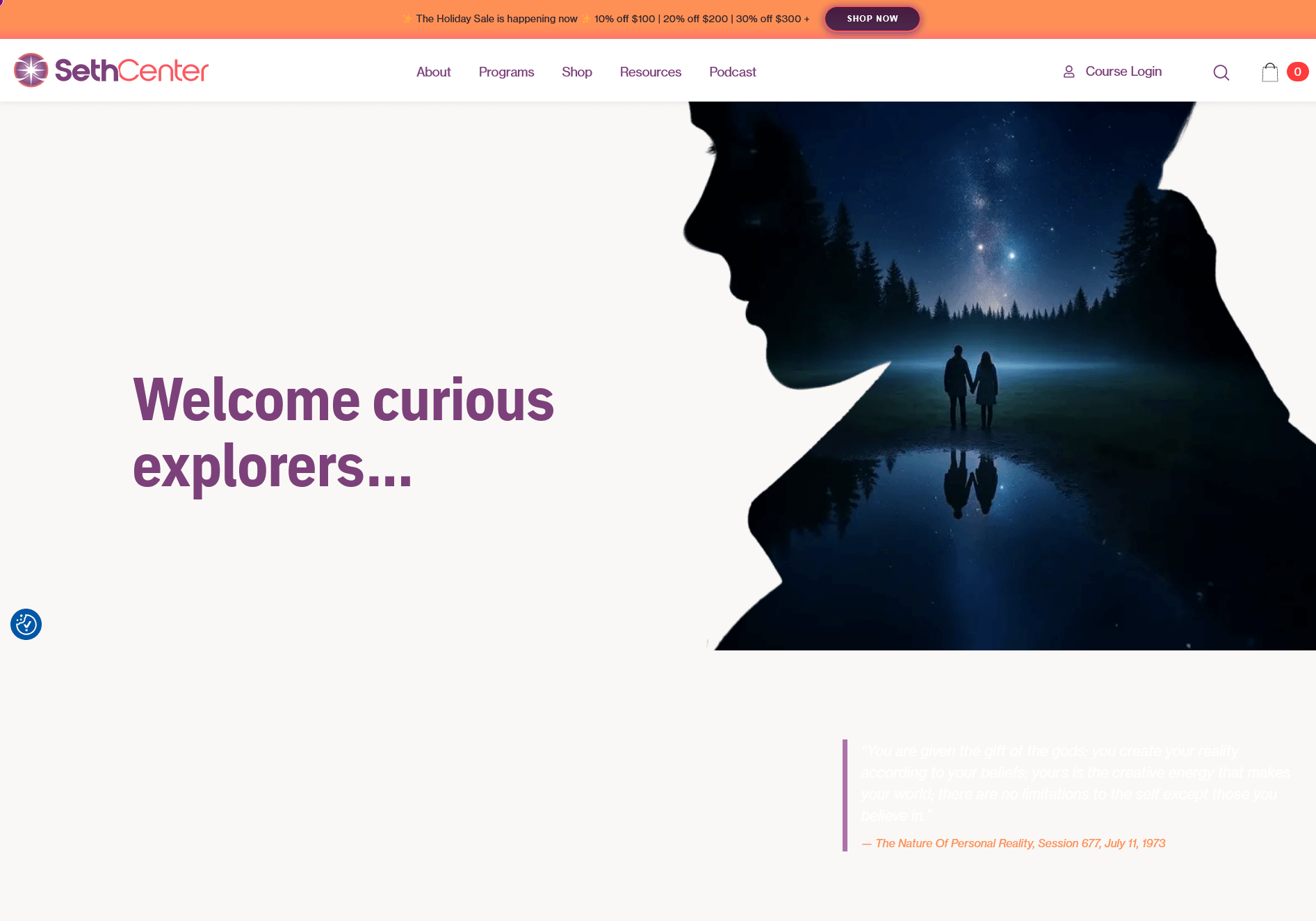Interesting Websites 18 Screenshot 2025 12 23 at 16 32 40 Home Seth Center Paradigm 3k