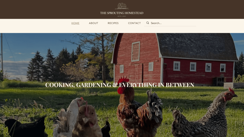 Screenshot 2025 12 21 at 11 10 15 Home The Sprouting Homestead Baking Gardening Sourdough Paradigm 3k